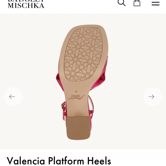 BADGLEY MISCHKA | Jewel Valencia platforms Sz 9.5 Pink punch - Picture 6 of 8